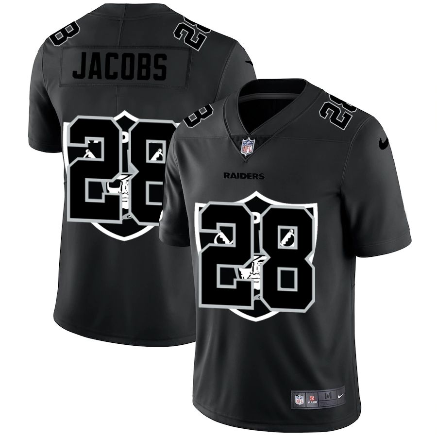Men Oakland Raiders 28 Jacobs Black shadow Nike NFL Jersey